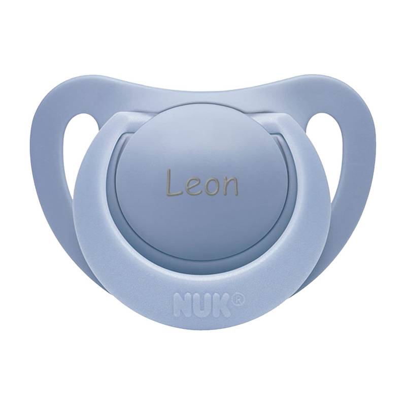 Schnuller Mit Namen Graviert - Nuk Genius Blau Größe 2 von Etsy - Namenbar