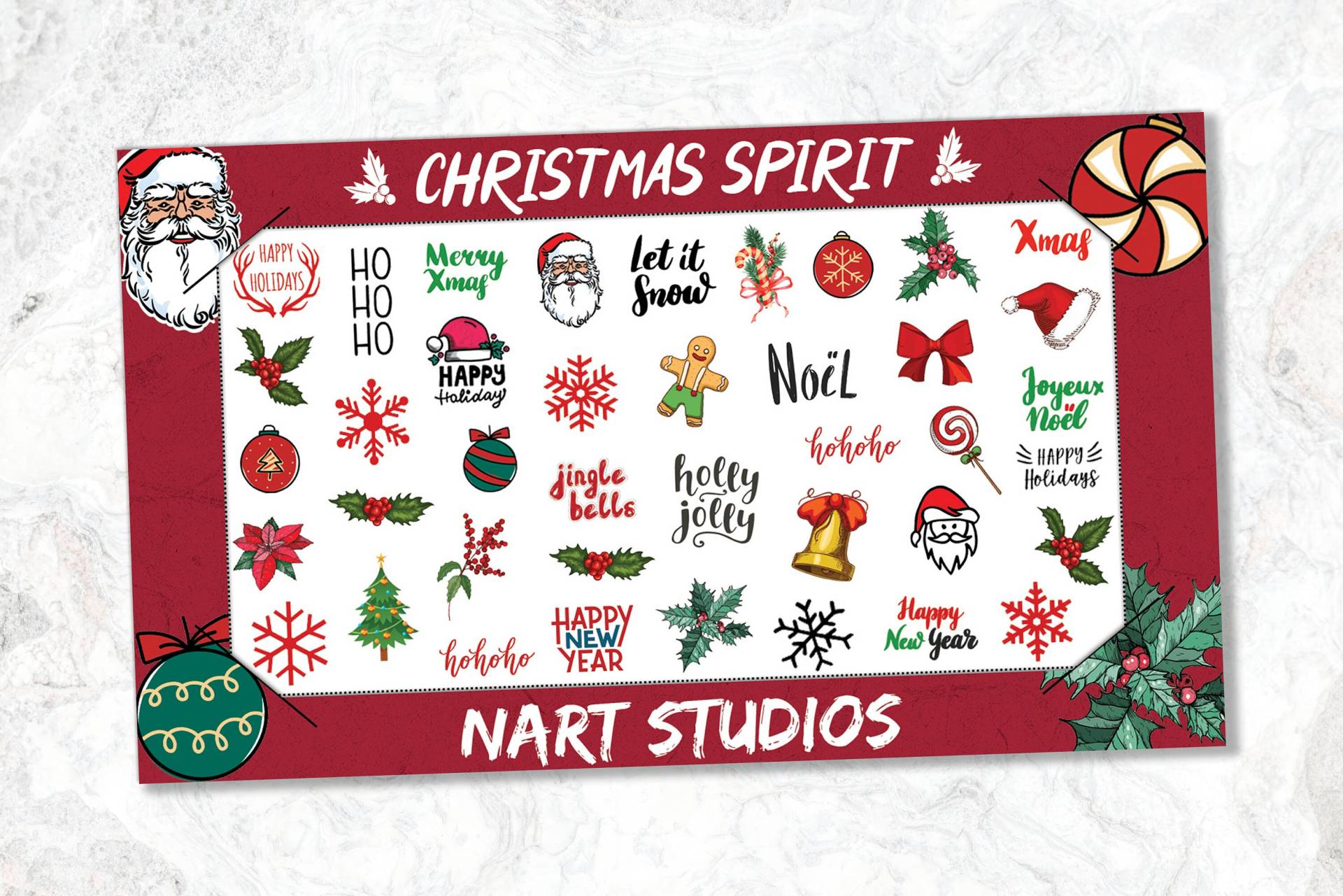 Wasserschiebe Nagel Abziehbilder | Weihnachts Aufkleber Nagelsticker Nailart Sticker Geschenk Zu Weihnachten von Etsy - NartStudios