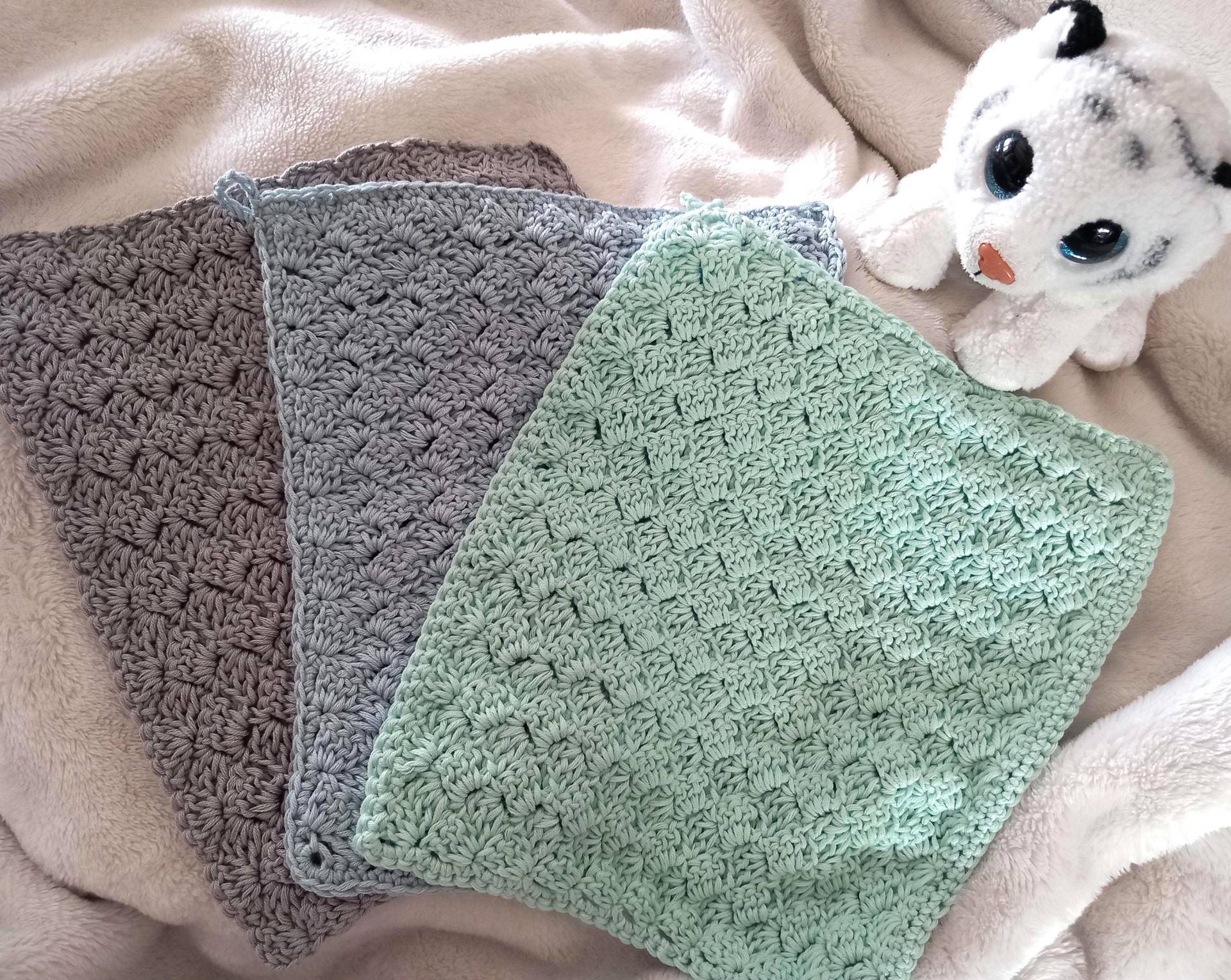Waschlappen Aus Bambusgarn Nachhaltig Und Weich - Handgemacht- Baby Familie- Set von Etsy - NaschDesigns