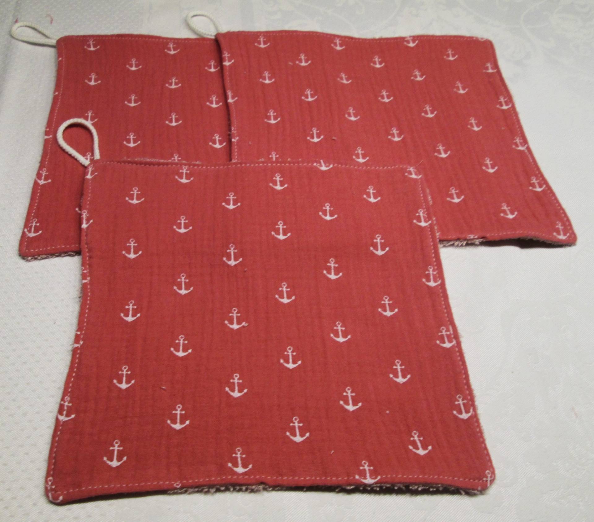 Kosmetiktuch, Abschminktuch, Make-Uptuch, Babytuch, Waschlappen, Musselin/Bambusfrottee, Rosa/Anker, Mit Aufhänger, 3-Er Set Kosmetiktuch, Abschminktuch, Make-Uptuch, Babytuch, Waschlappen, Musselin/Bambusfrottee, Rosa/Anker, Mit Aufhänger, 3-Er Set von Etsy - NatiFarbenfroh