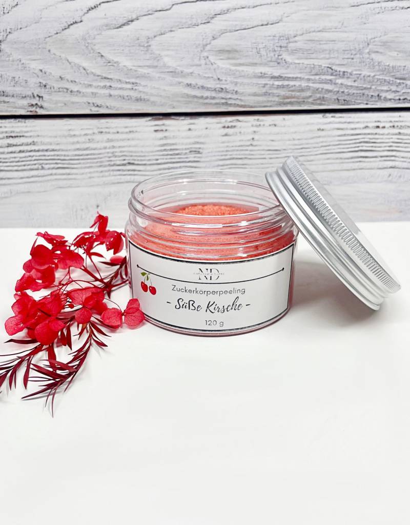 Zuckerkörperpeeling, Mit Sheabutter, Süße Kirsche, 120G von Etsy - NatuerlichDufte