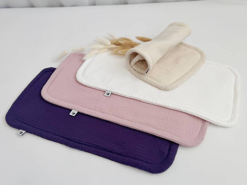 Dreilagige Spucktücher, Spucktuch, Spucktuch Aus Bio-Baumwolle, Geschenk Für Baby Mädchen, Stilltücher, Neue Eltern Essentials von Etsy - NaturalCuddles