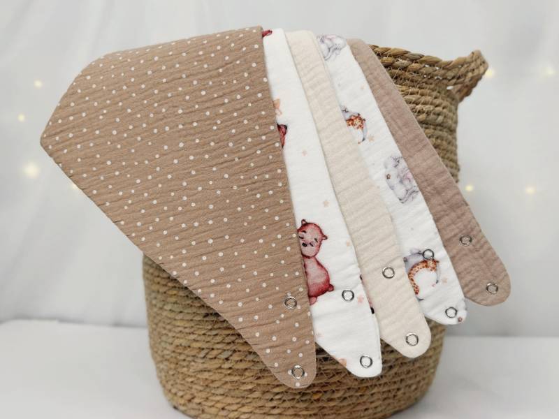 Saugstark & Wasserdicht Dreilagiges Dribble Lätzchen Bandana Baby Bio Geschenk Musselin Jungen Spucktücher von Etsy - NaturalCuddles