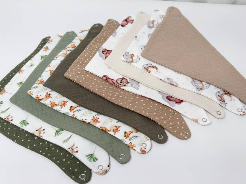 Saugstark & Wasserdicht Dreilagiges Dribble Lätzchen Bandana Baby Bio Geschenk Musselin Jungen Spucktücher von Etsy - NaturalCuddles