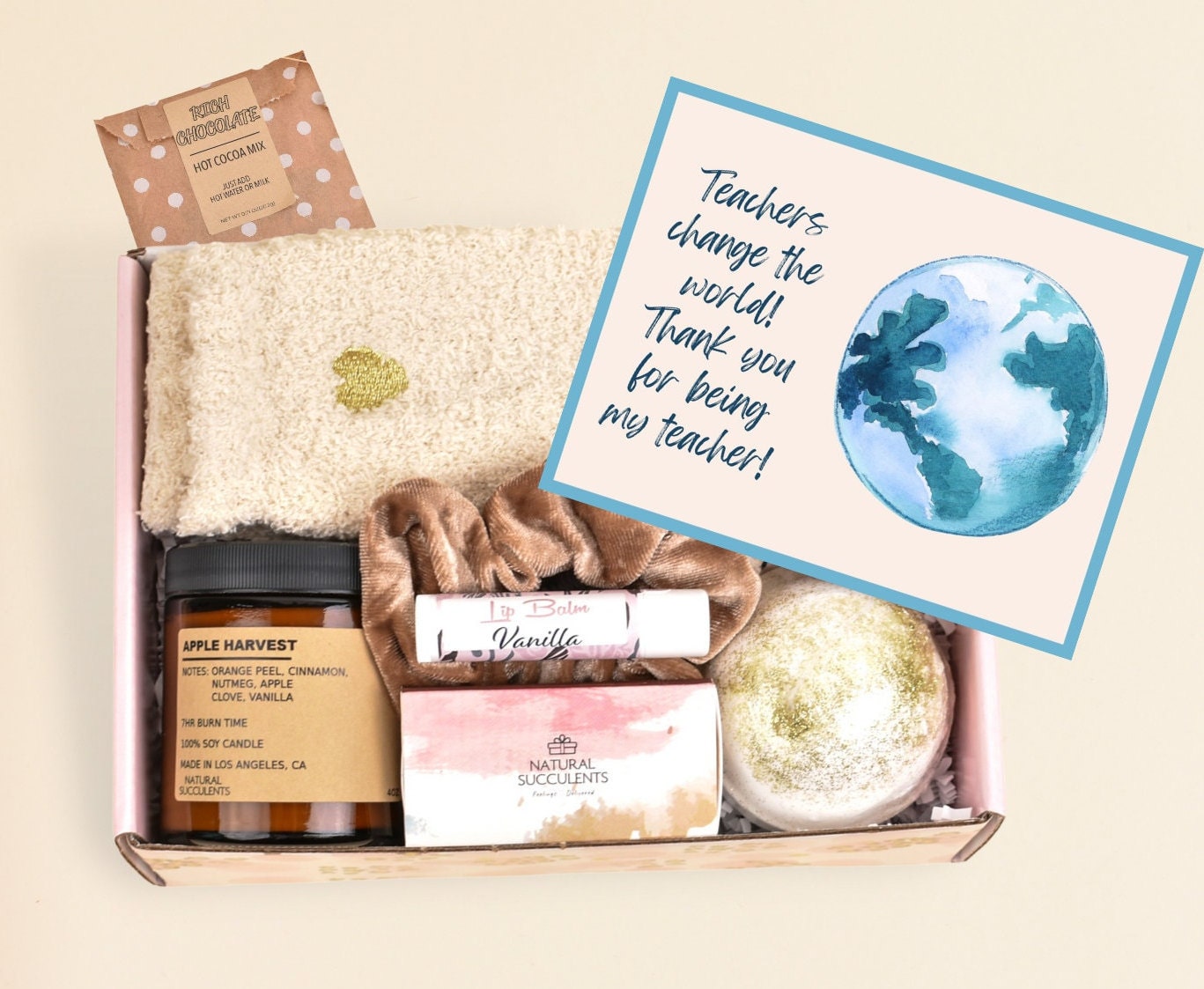 Care Paket Für Lehrer - Geschenk Senden Danke Wertschätzung Geschenkkarte | xah7 von Etsy - NaturalSucculents