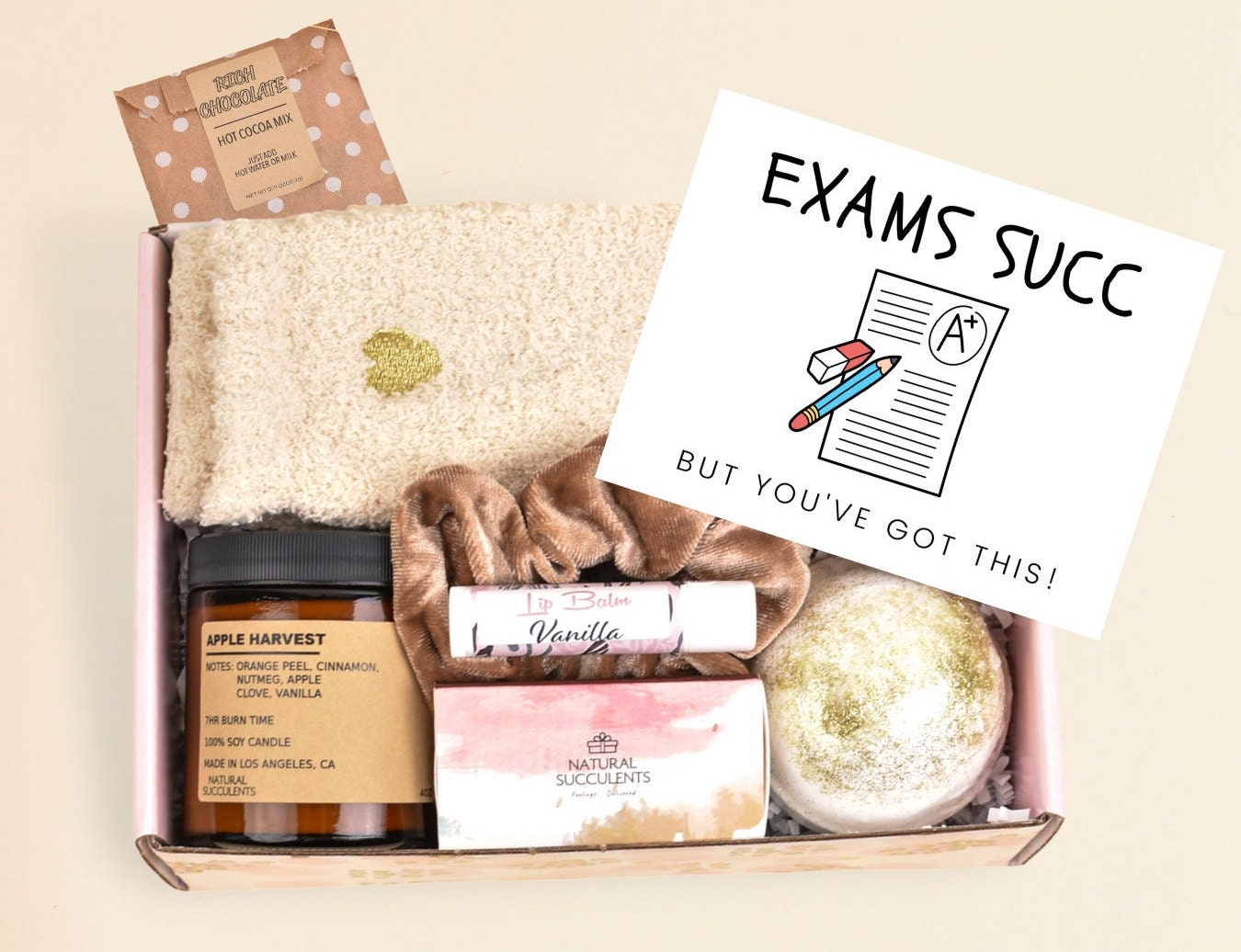 College Care Paket - Abschlussprüfungen Geschenkbox Examens Geschenk Für Studenten Geschenkideen Good Luck Exam Season | xae3 von Etsy - NaturalSucculents