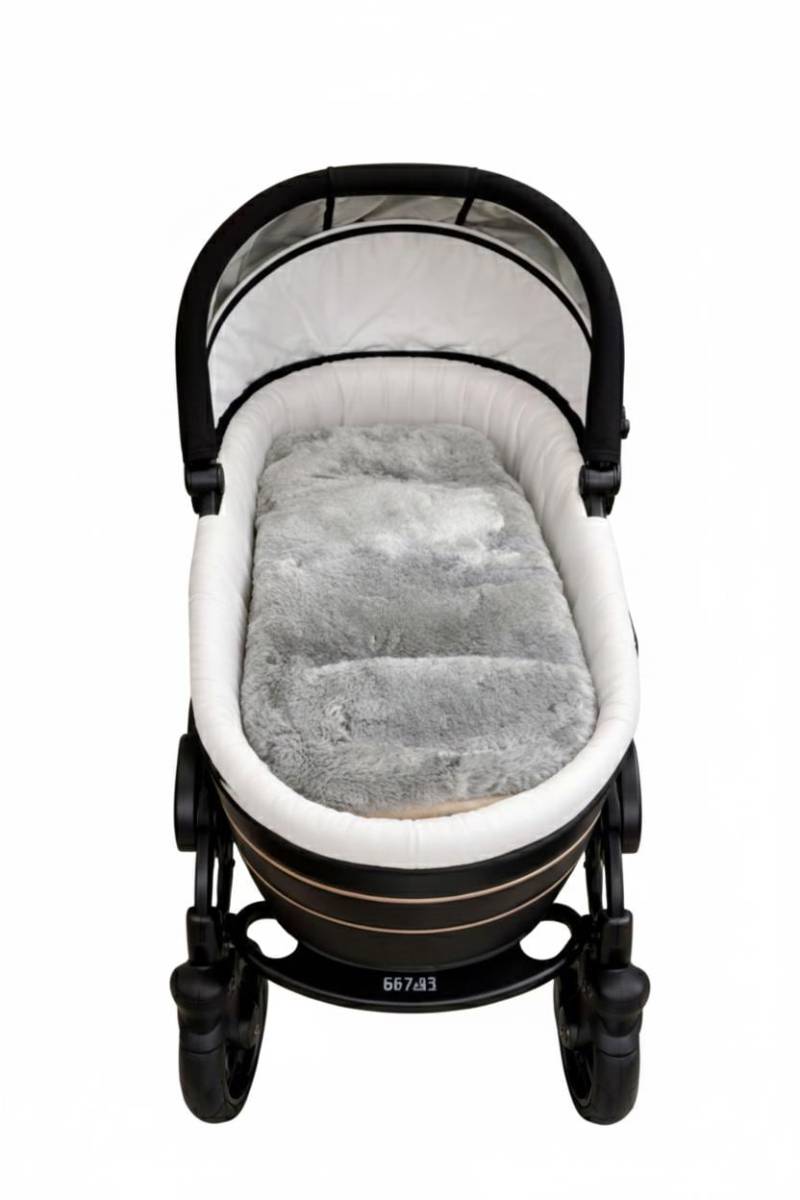 Naturasan Merino Lammfell Sitzauflage Grau - Universal Kinderwagen Buggy Einlage Warm & Atmungsaktiv Für Winter U. Sommer | 73×35 cm von Etsy - NaturasanFellshop