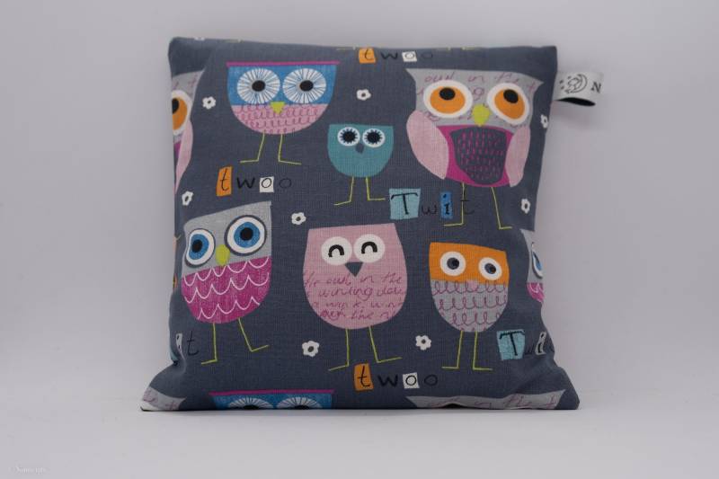 Kissen - Eule Grau 19x19 von Etsy - NaturcraftLaden