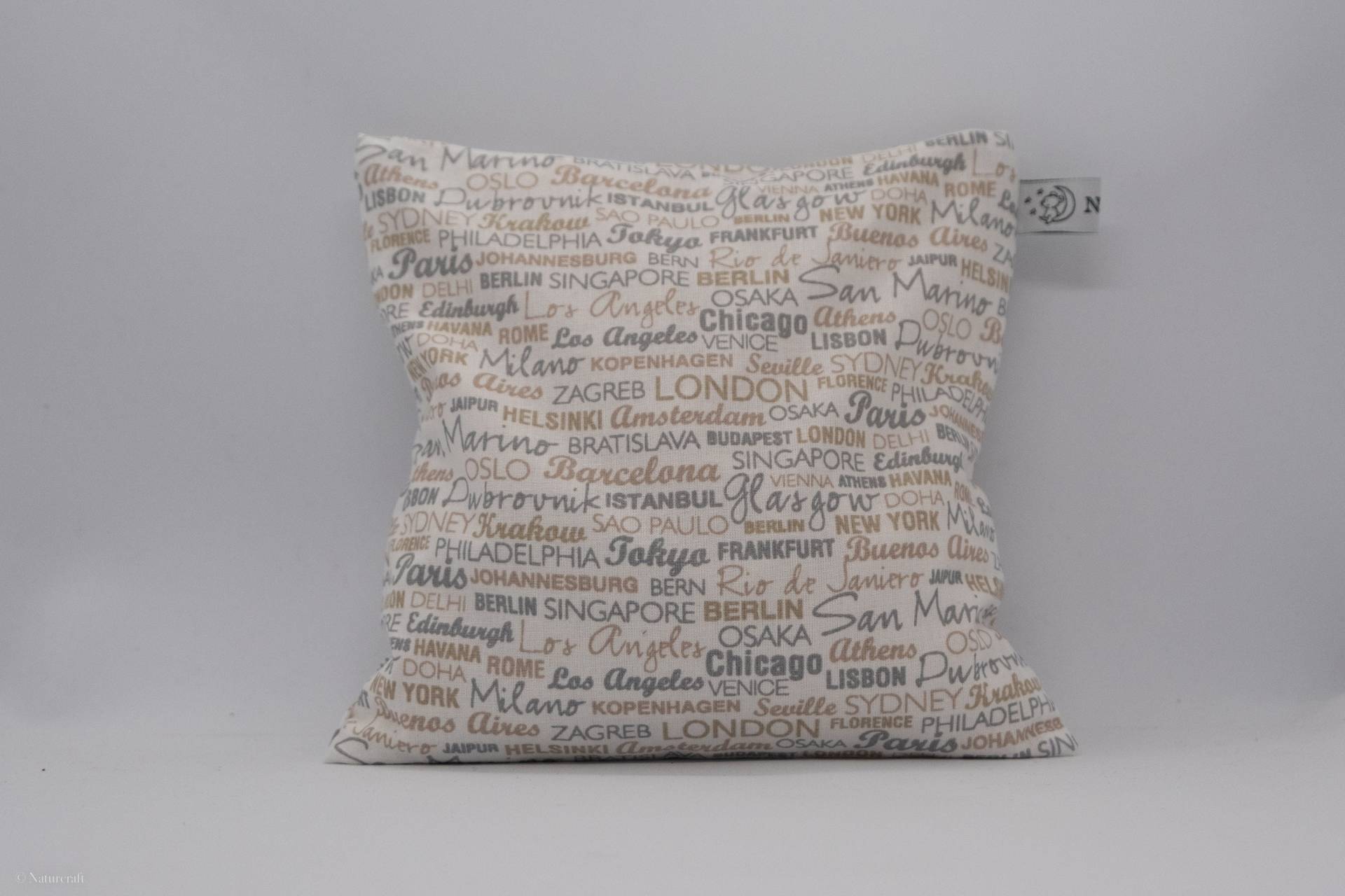 Kissen - Städtenamen 19x19 von Etsy - NaturcraftLaden