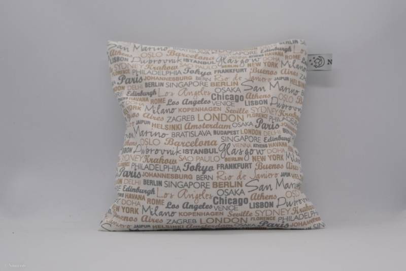 Kissen - Städtenamen 19x19 von Etsy - NaturcraftLaden