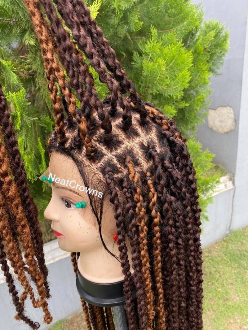 Geflochtene Perücke Cornrows Perücken Knotenlose Zöpfe Leidenschaft Dreht Sich Um Die Volle Spitze Vorne Stammes-Perücke Senegalese von Etsy - NeatCrowns