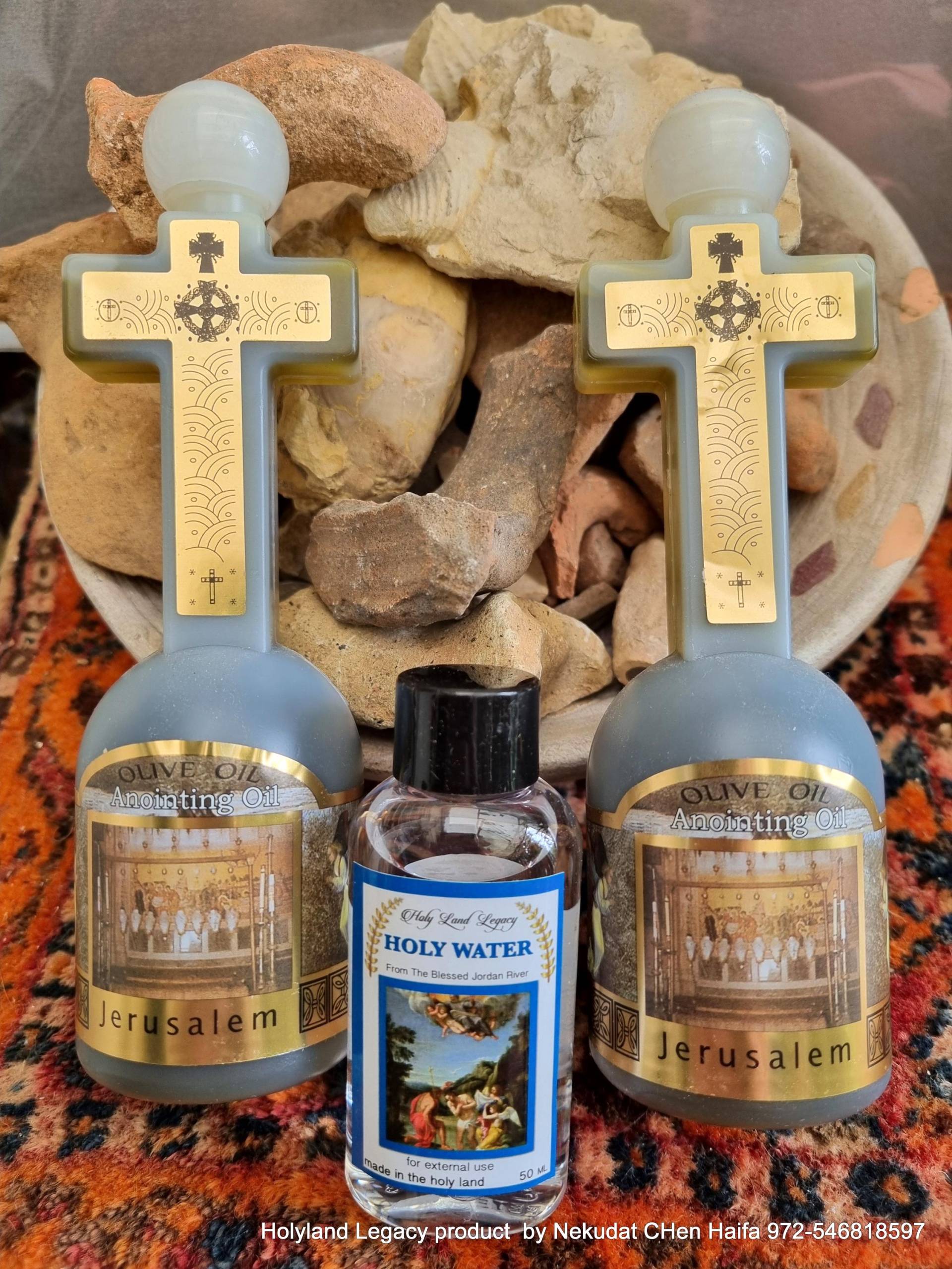 Israel Salbung Öl Frankincense Aus 150 Ml, Weihwasser Jordan 50 Ml von Etsy - NekudatChen