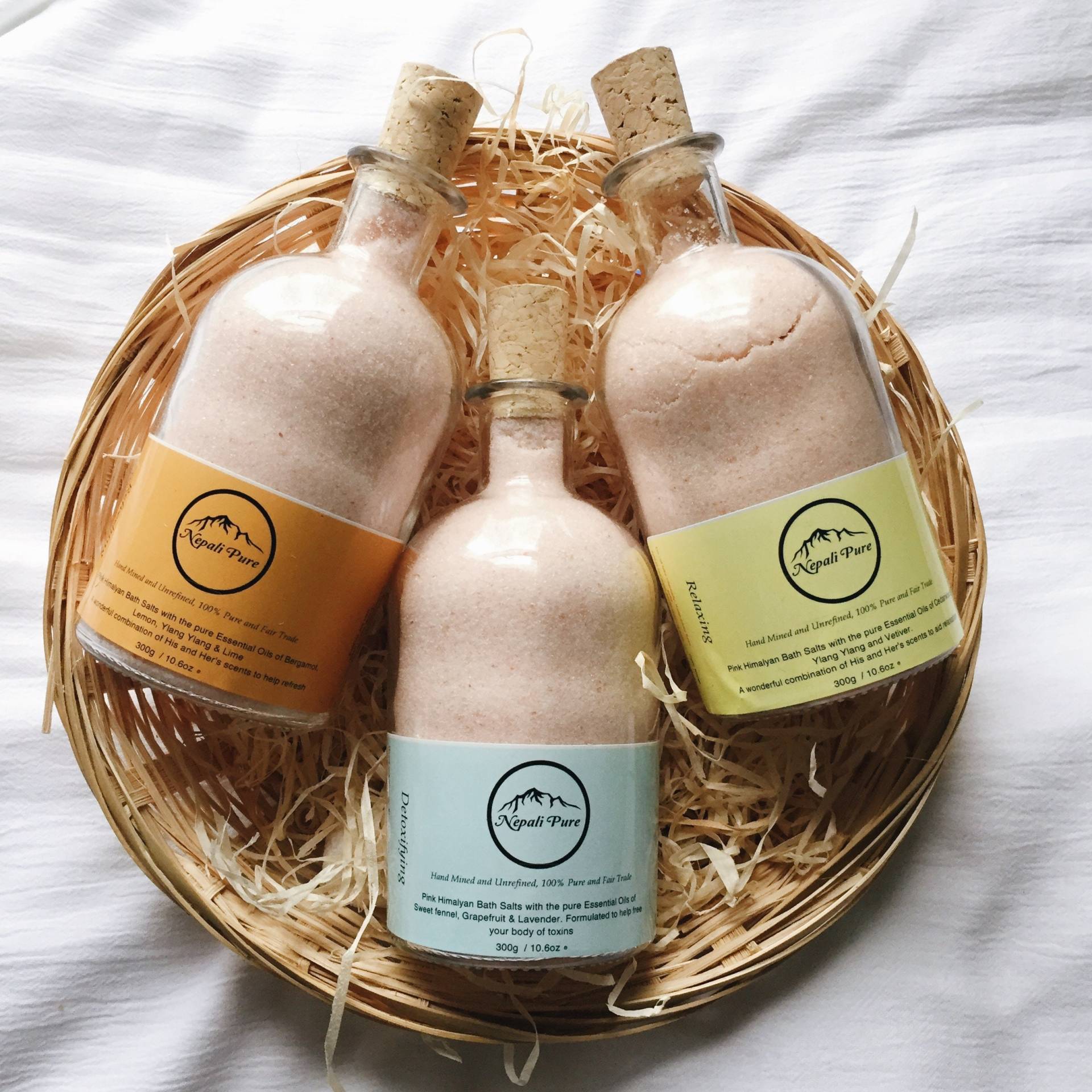 Rosa Himalaya Bad Salz Geschenk-Set von Etsy - NepaliPure