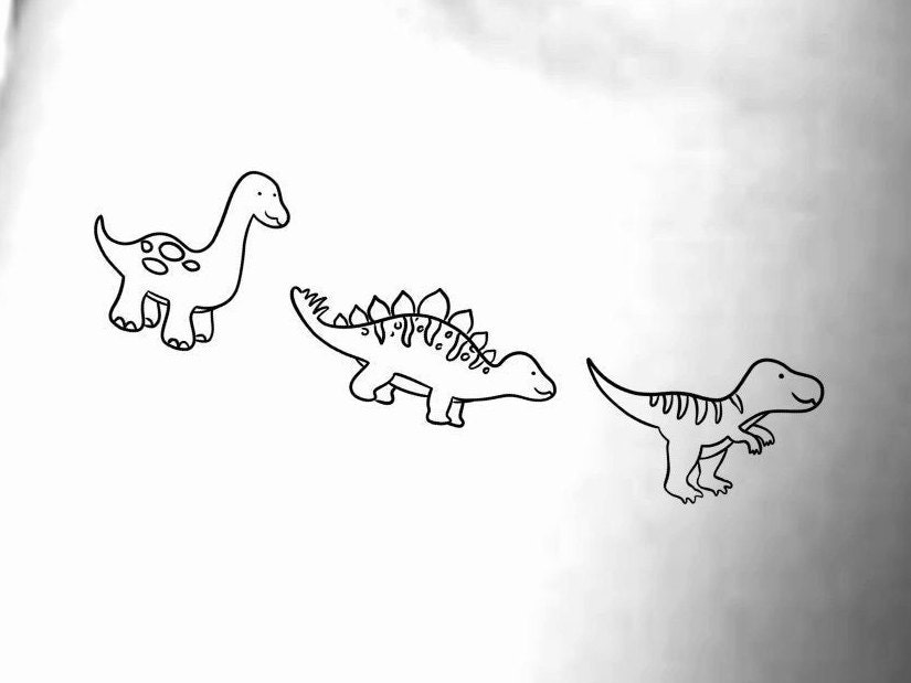 Dinosaurier Temporäres Tattoo von Etsy - NewYouTattoo