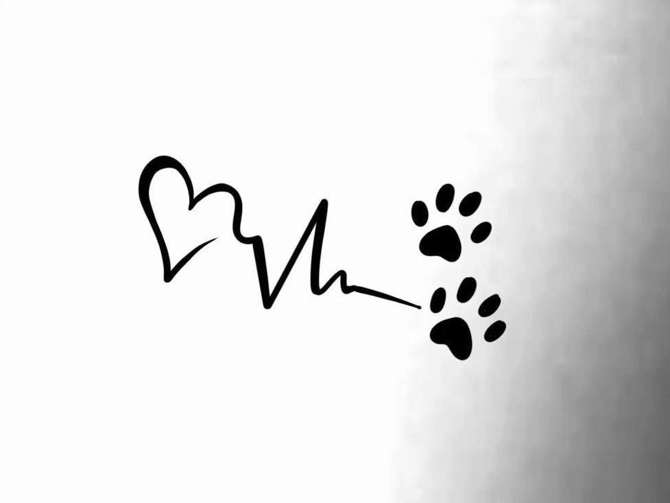 Love Hope Paw Print Temporäres Tattoo von Etsy - NewYouTattoo