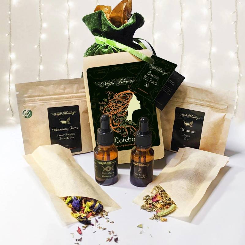 Awakening Hair Wachstum Kit Reiseset, Gute Besserung Geschenk, Selbstpflege Geschenk Für Lange Haare von Etsy - NightBlooming