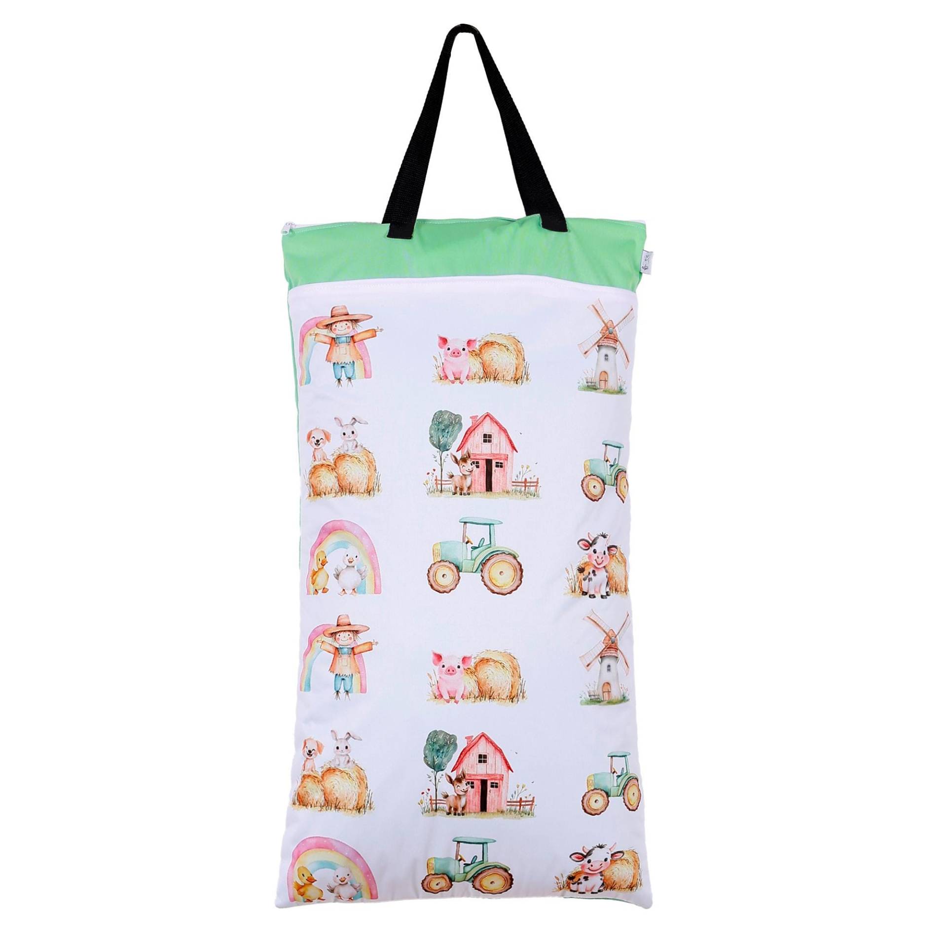 Nilpfi Xxl Wetbag "Farm-1" Nasstasche Für Kita, Schwimmtasche Badesachen, Als Geschenk Baby, Kita, Kindergarten von Etsy - NilpfiKreationen