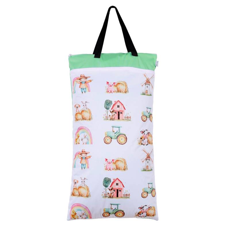 Nilpfi Xxl Wetbag "Farm-1" Nasstasche Für Kita, Schwimmtasche Badesachen, Als Geschenk Baby, Kita, Kindergarten von Etsy - NilpfiKreationen