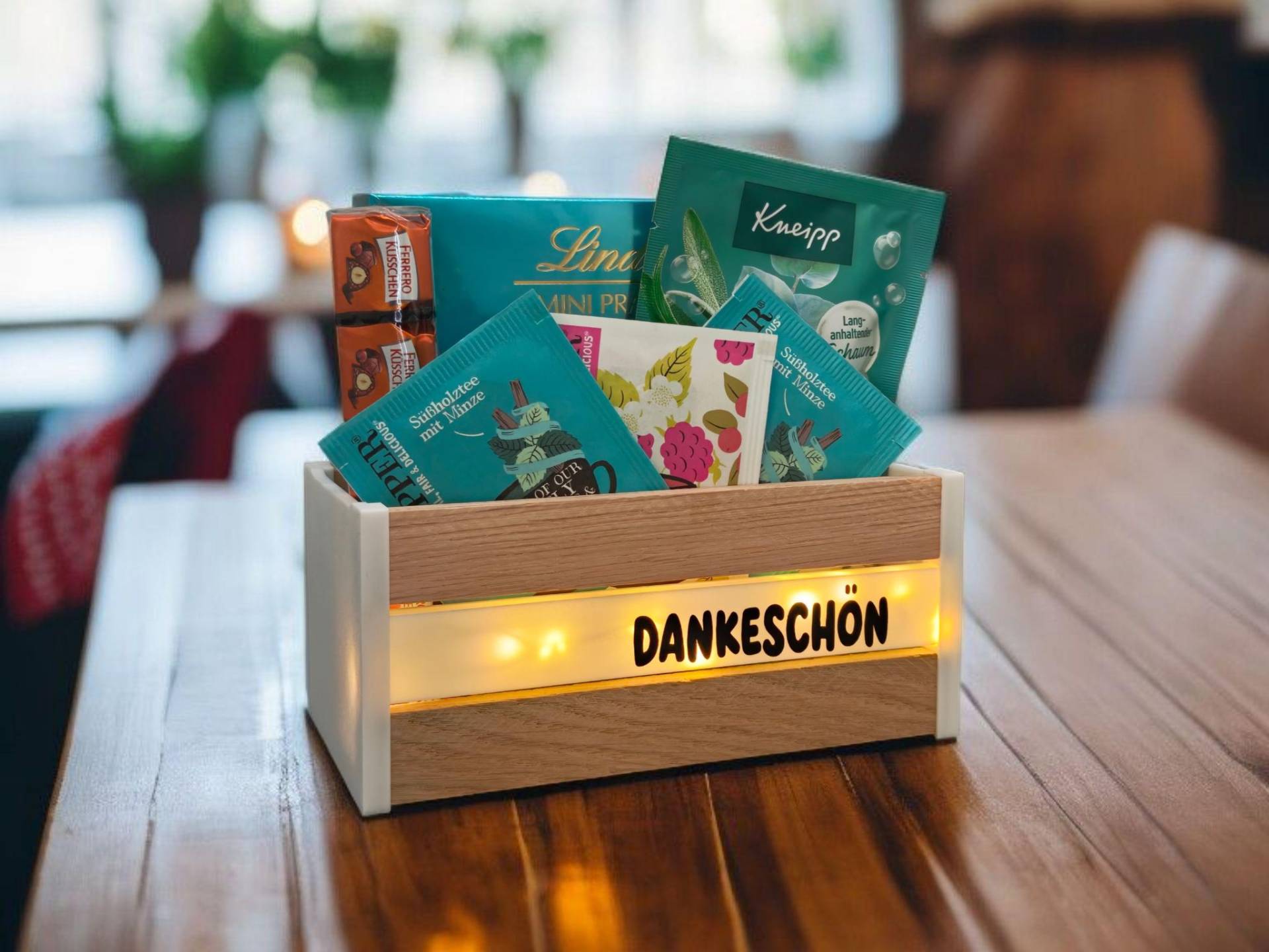 Dankeschön Geschenkkiste/Geschenkkörbchen Zum Selbst Befüllen, Holz 3D-Druck Led Lichterkette Geschenkidee Körbchen Kleinigkeit Freude Kiste Dankeschön Geschenkkiste/Geschenkkörbchen Zum Selbst Befüllen, Holz 3D-Druck Led Lichterkette Geschenkidee Körbchen Kleinigkeit Freude Kiste von Etsy - NilsundKatikreativ