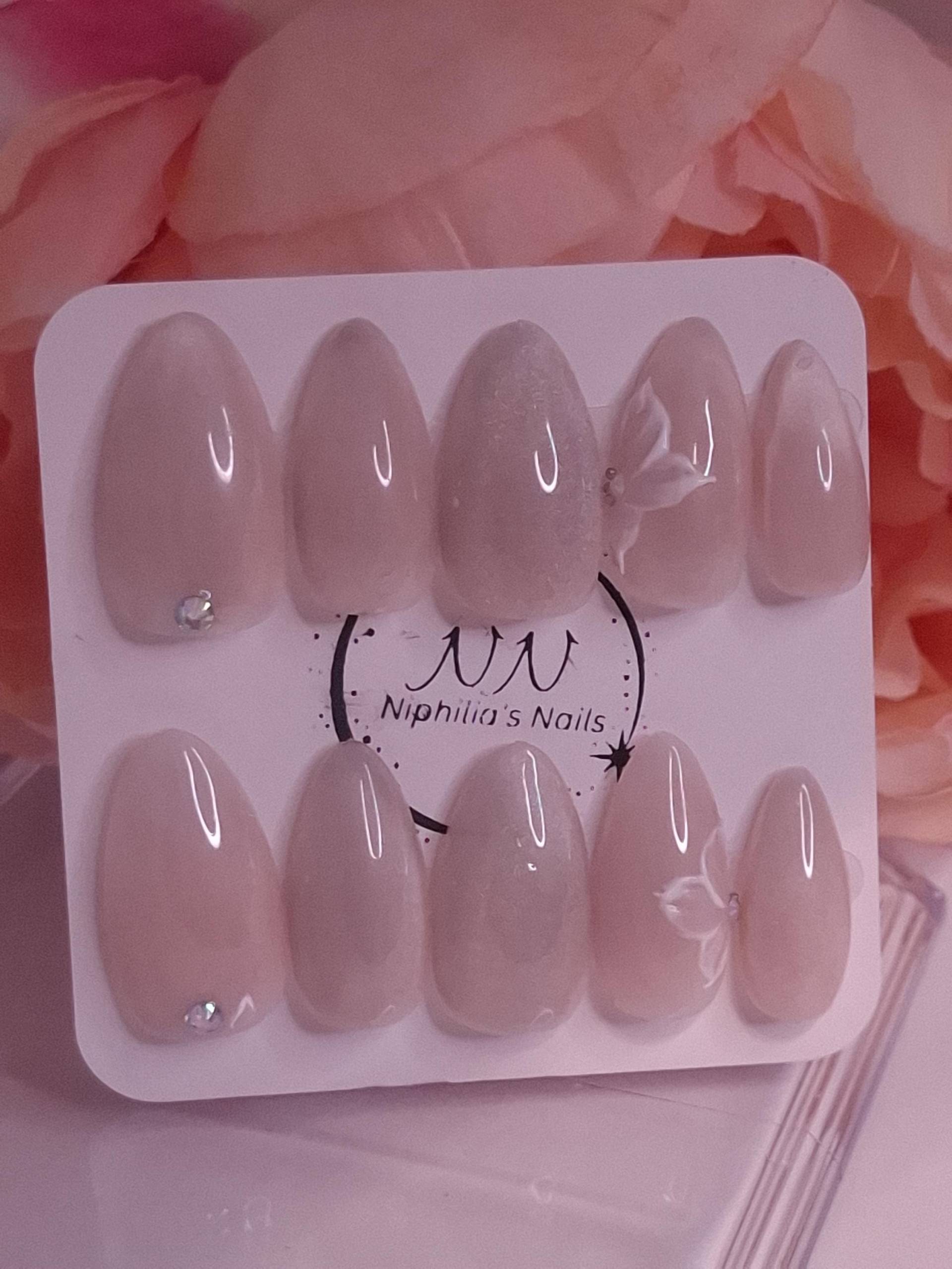 Press On Nails, Cat Eye Magic Flower, Press Nägel, Hochzeit von Etsy - NiphiliasNails