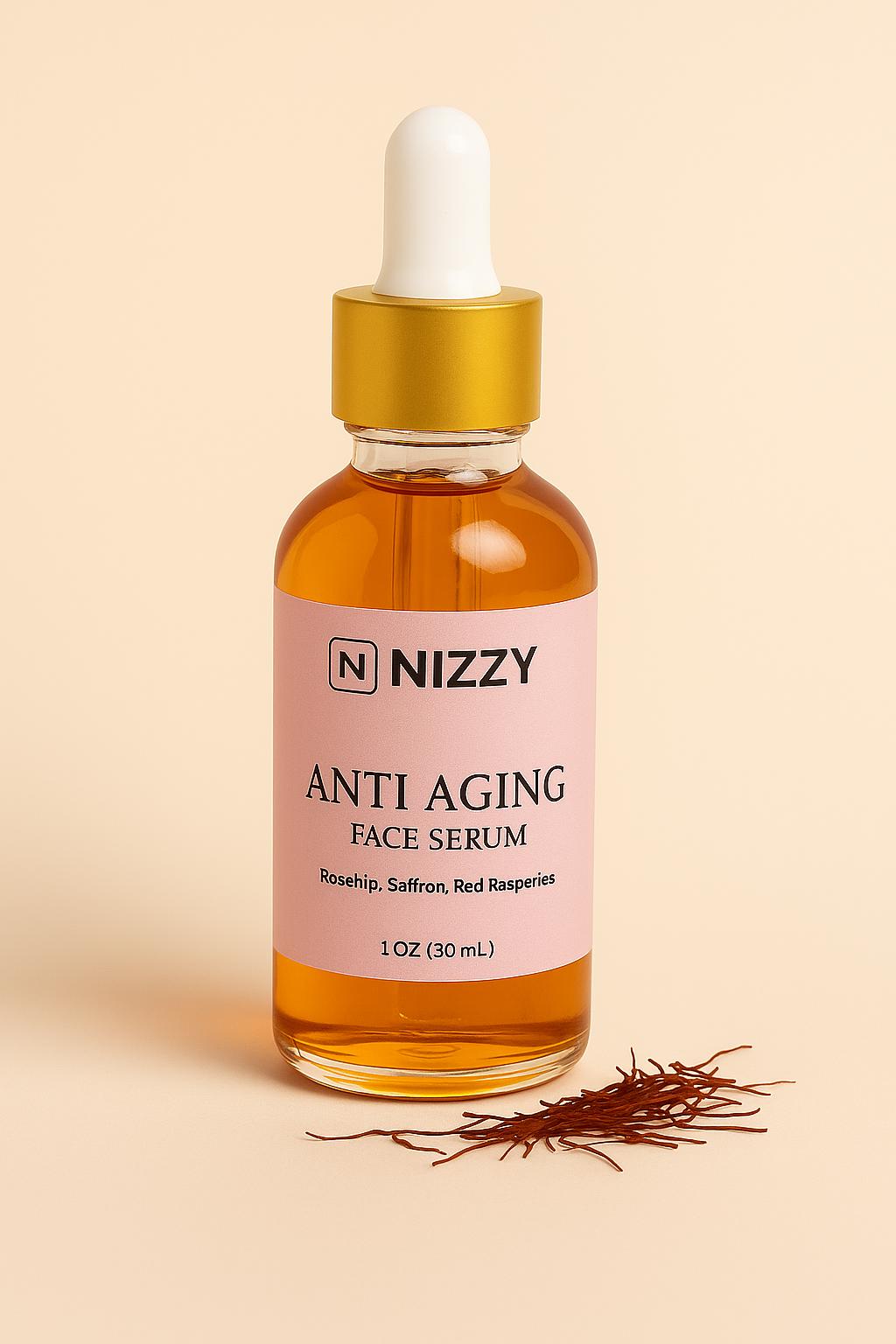 Safran Hagebutten Gesichtsserum Vegane Natürliche Hautpflege von Etsy - NizzyNaturals