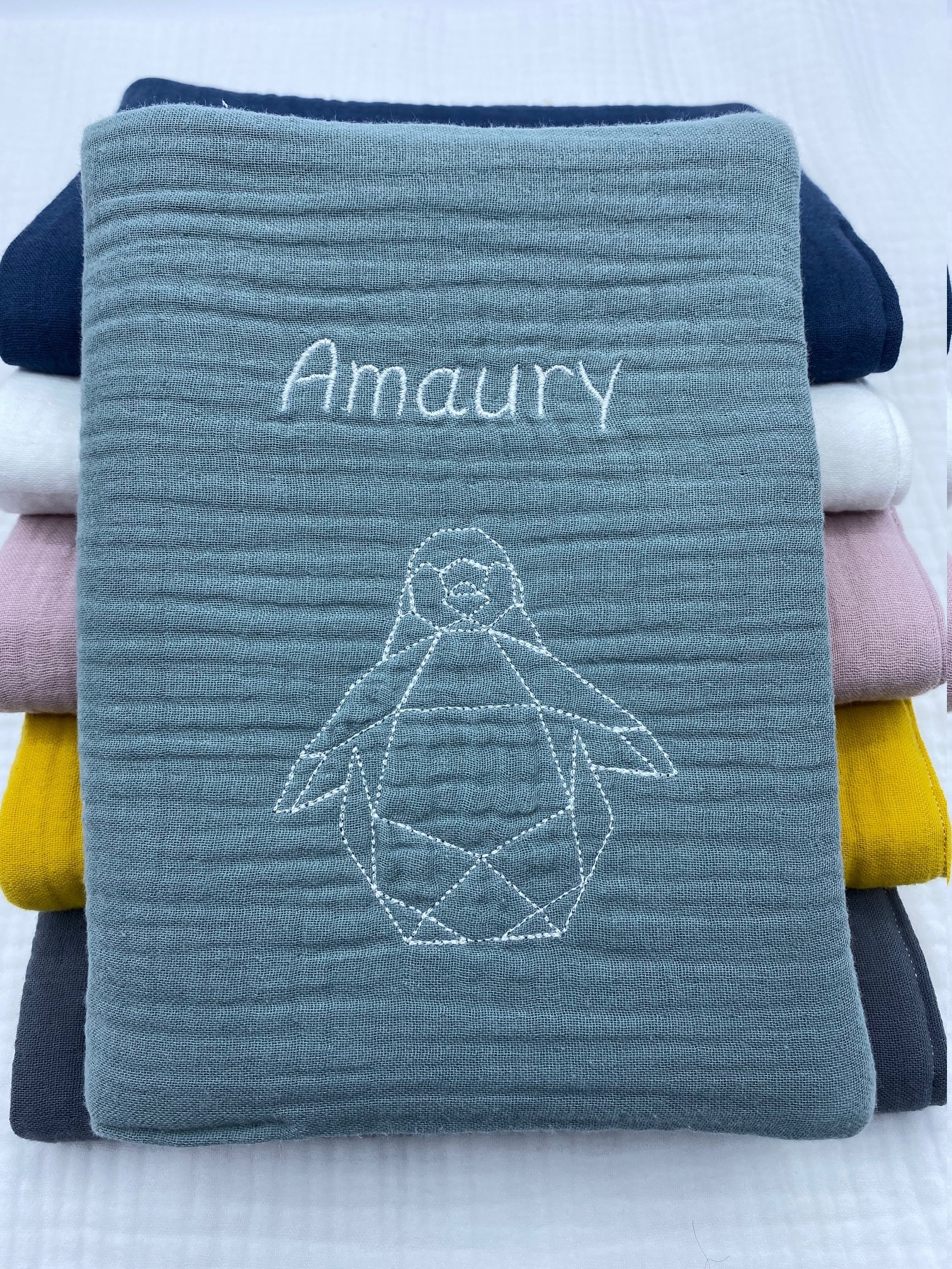 Personalisierter Bestickter Gesundheitsbucheinband Wassergrün Personalisierter Bestickter Gesundheitsbucheinband Wassergrün von Etsy - No17FR