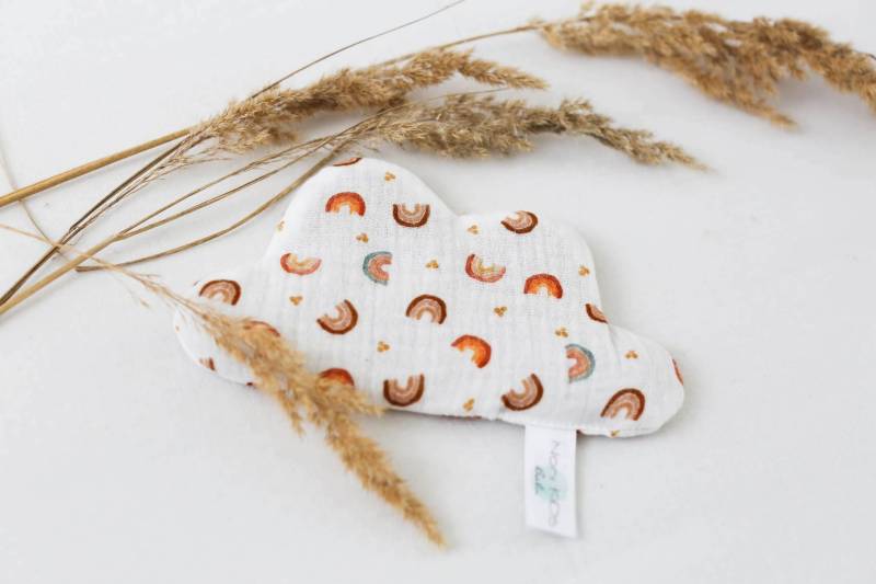Dinkel Wärmekissen Wolke Regenbogen Rost | Nonikids Berlin von Etsy - NoniKidsBerlin