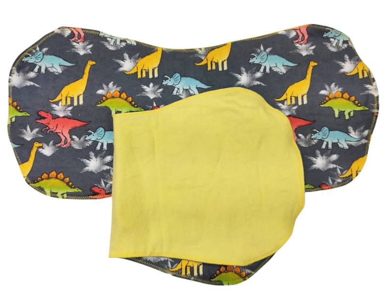 Dinosaurier Spucktuch 2Er Set | Konturierter Wendeflanell Dino Babypartygeschenk Handgefertigte Baby & Kinder Accessoires von Etsy - Nonnis4Seasons