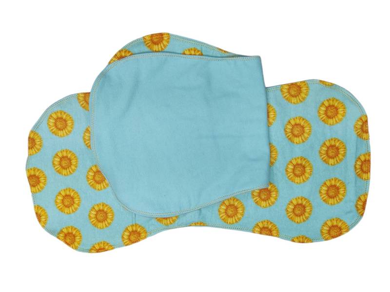 Sonnenblume Spucktuch 2Er Set | Konturiert & Wendbar Flanell-Babyparty-Geschenk Handarbeit Sonnenblumen Feier Spucktücher von Etsy - Nonnis4Seasons