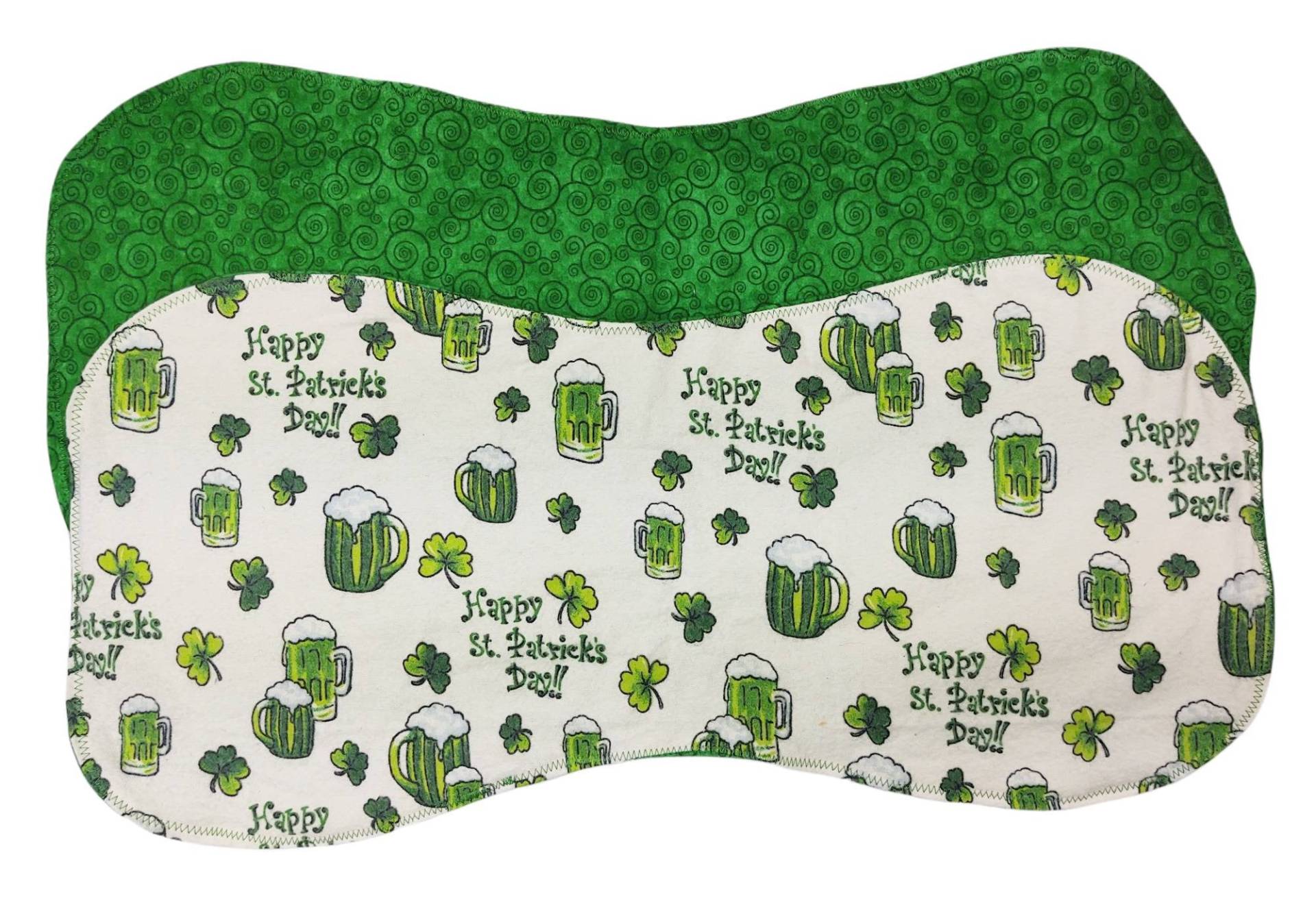 st. Patrick's Day Spucktuch-Set - Konturierter Wendeflanell Babypartygeschenk Handgemachtes 2Er-Set von Etsy - Nonnis4Seasons