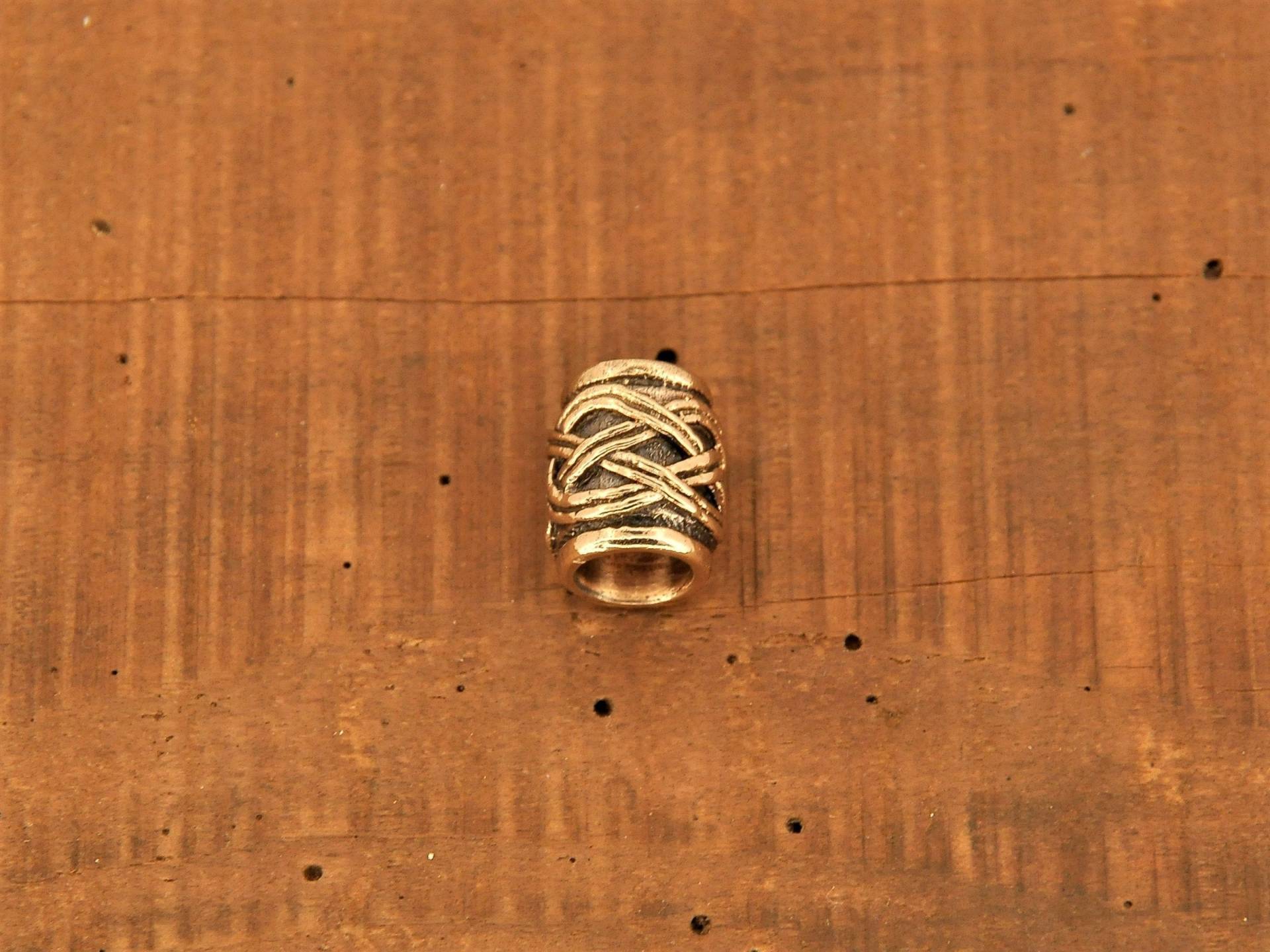 Handgemachte Bronze Wikinger Knoten Bartperle - 8 Mm Dreadlock Perle von Etsy - NordEmporium