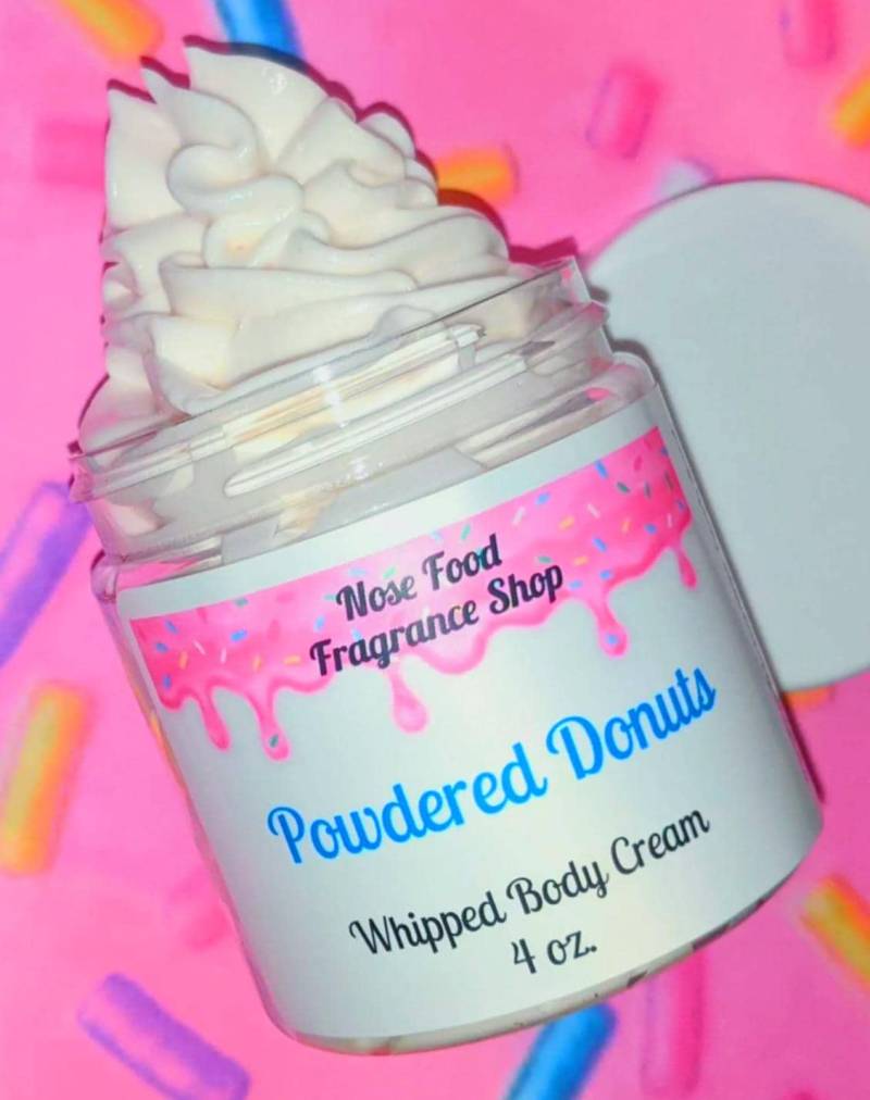 Donuts in Pulverform Körpercreme Geschlagen, Puderzucker-Donuts, Pulverform, Flauschige, Schlagsahne von Etsy - NoseFoodFragranceShp