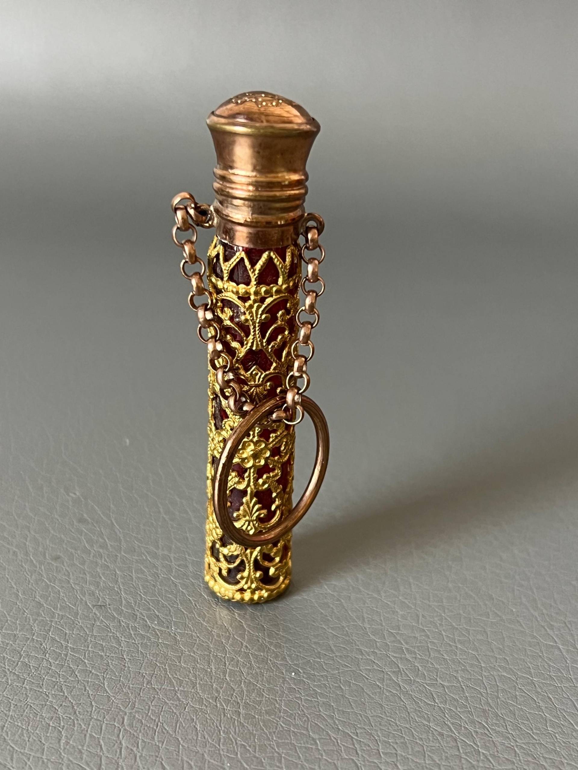 Vintage Mini Parfüm Flasche Filigran von Etsy - NostalgiaBoutiqueR