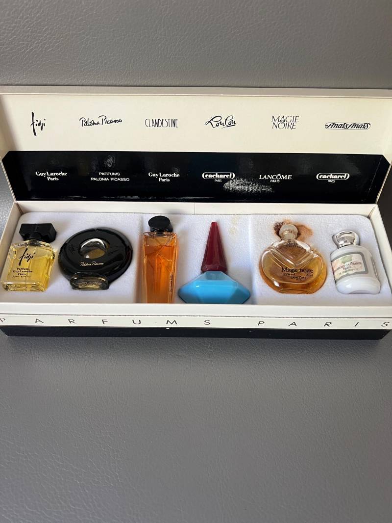 Vintage Parfum Mini Set Magie Noire Anais Lou Fidji Picasso Clandestin Vintage Parfum Mini Set Magie Noire Anais Lou Fidji Picasso Clandestin von Etsy - NostalgiaBoutiqueR