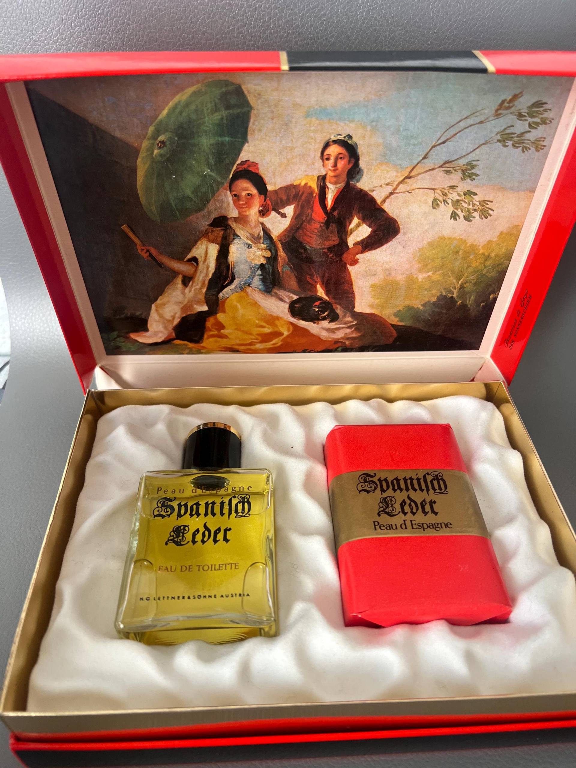Vintage Parfum Spanisch Leder Eau De Toilette Peau D' Espagne 75 Ml Und Soap 100 G von Etsy - NostalgiaBoutiqueR