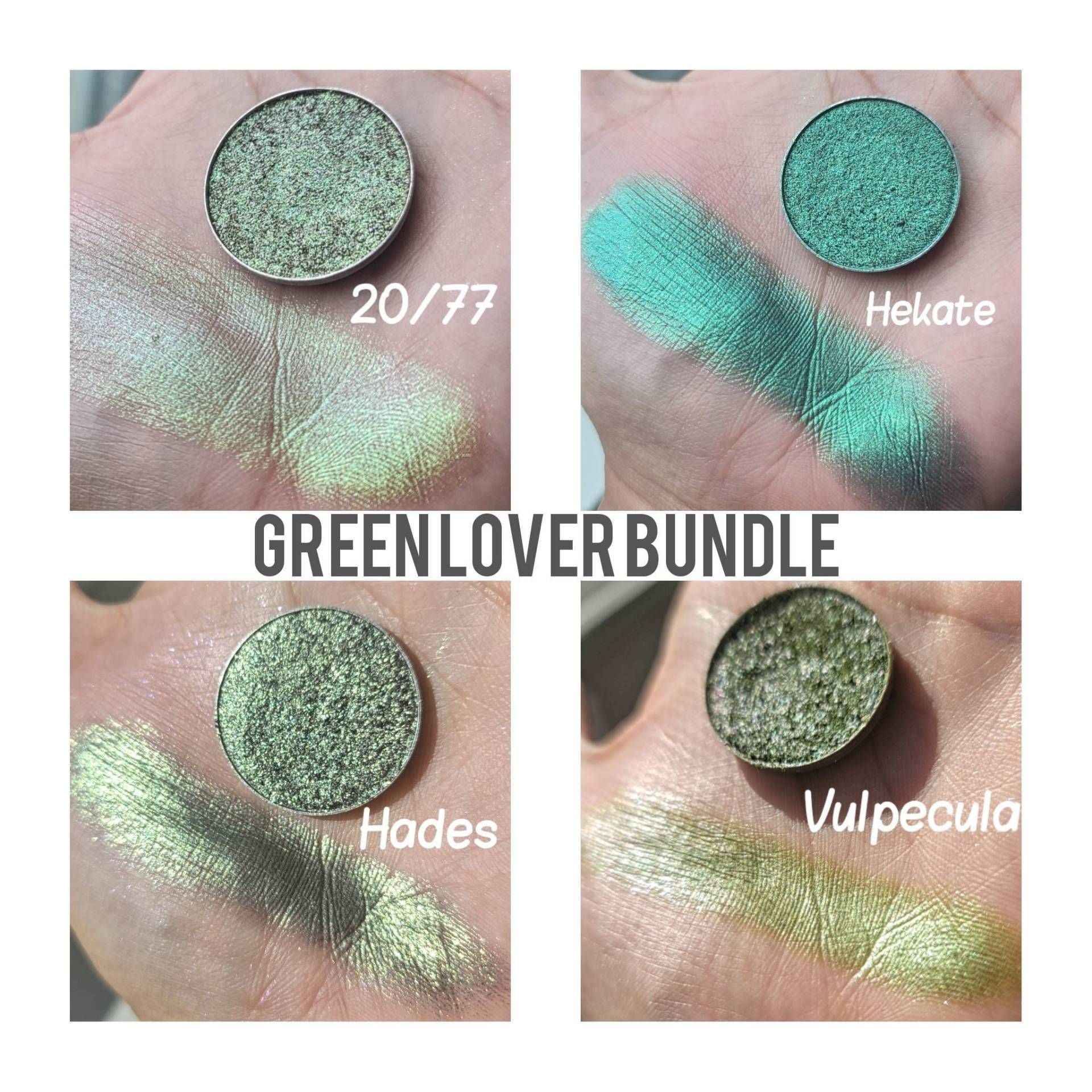 Limited Edition Multichrome-Bundle-Set Mit 4 Green Shade Lover Chameleon 26 Mm Gepressten Pfannen, Veganem Make-Up-Lidschatten von Etsy - Notycebeauty