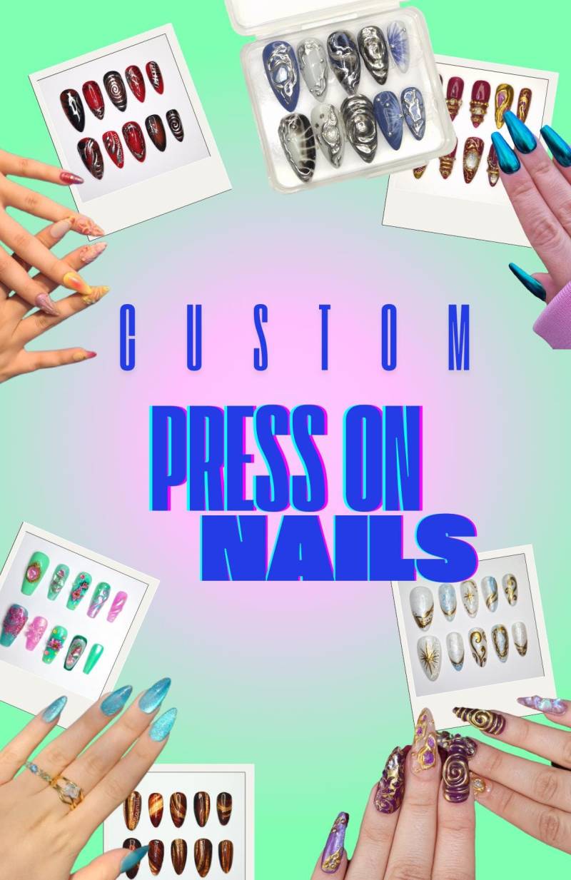 Custom Handmade Press On Set Gel Nail Order Made To Personalized Different Styles Custom Handmade Press On Set Gel Nail Order Made To Personalized Different Styles von Etsy - Notyournails