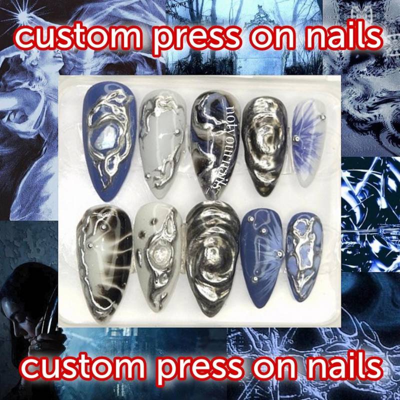 Custom Handmade Press On Set Gel Nail Order Made To Personalized Different Styles Custom Handmade Press On Set Gel Nail Order Made To Personalized Different Styles von Etsy - Notyournails