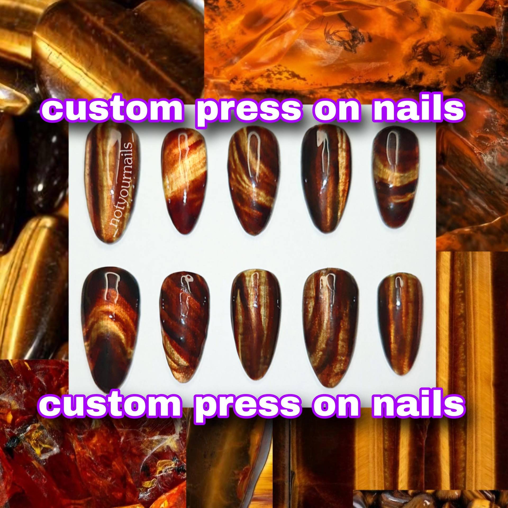 Custom Handmade Press On Set Gel Nail Order Made To Personalized Different Styles Custom Handmade Press On Set Gel Nail Order Made To Personalized Different Styles von Etsy - Notyournails