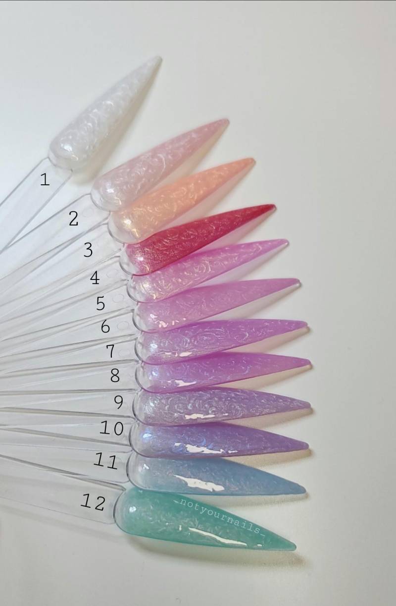 Handmade Pastel Pearl Effect Press On Nails Different Options Sheer Colors von Etsy - Notyournails