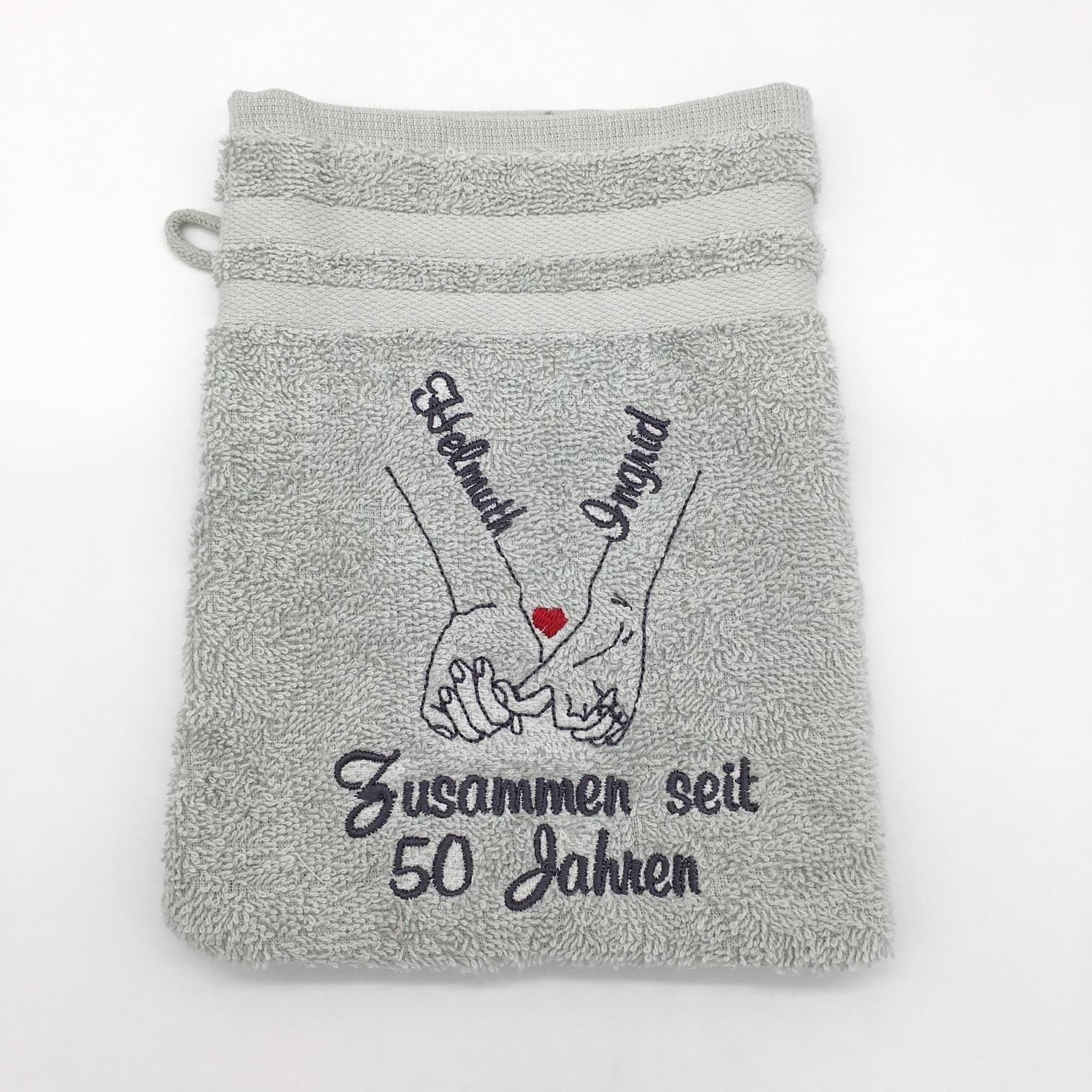 Waschlappen Personalisiert, Bestickt, Jahrestag, Valentinstag von Etsy - NstyleFashion