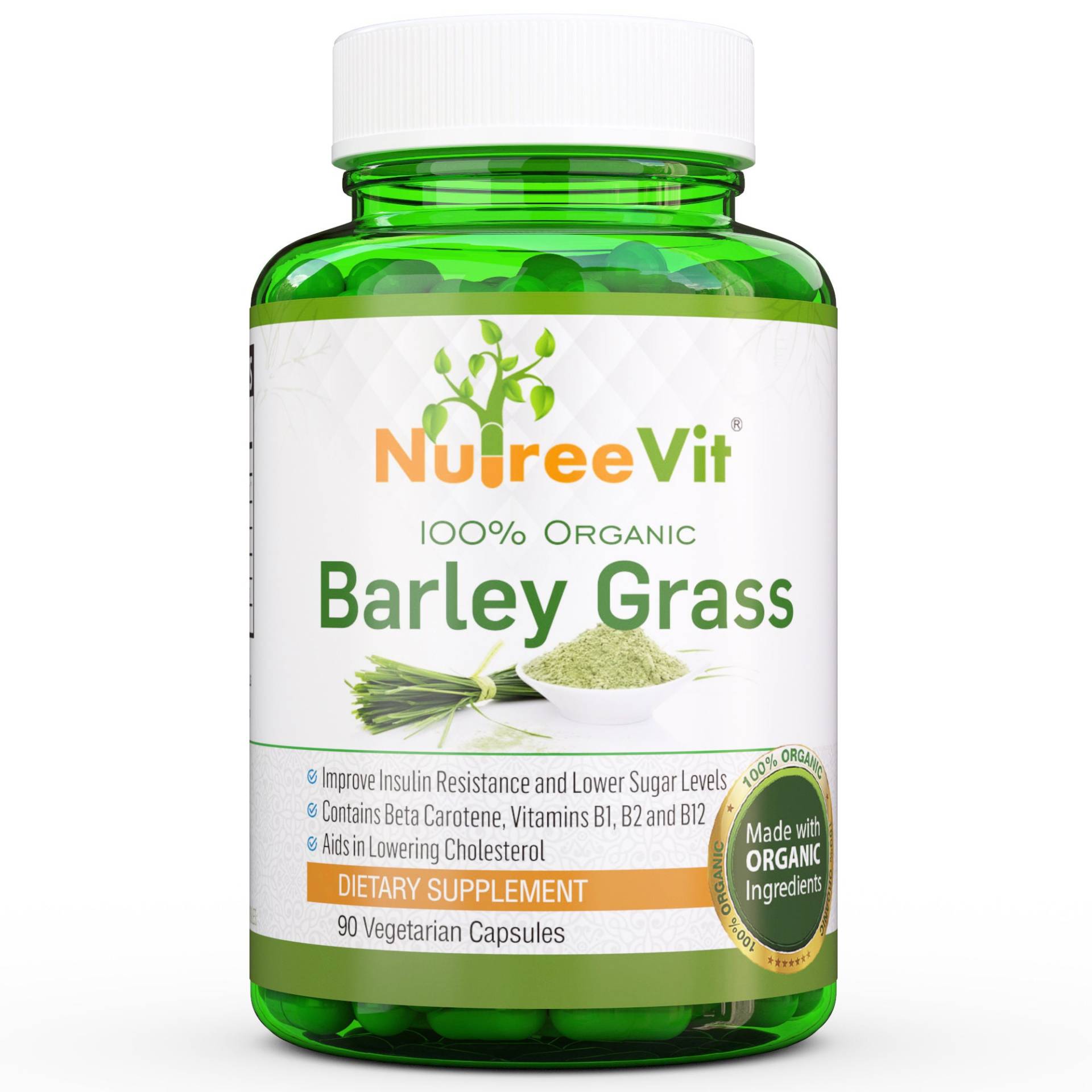 Reines Bio Gerstengras - Pflanzliche Kapseln Körperalkaliser von Etsy - NutreeVit