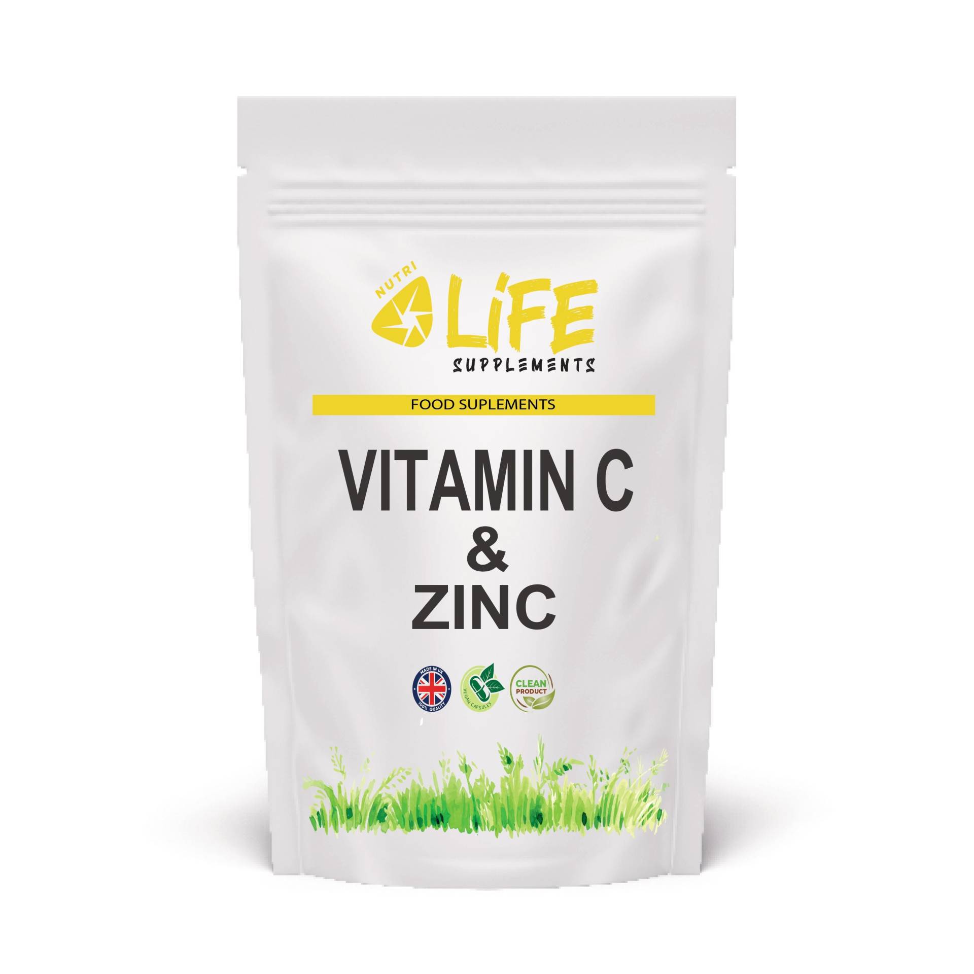 Vitamin C + Zink Doppelstärkenformel Vegane Kapseln Uk Beste Ergänzung Zur Unterstützung Des Immunsystems von Etsy - NutriLifeSupplements