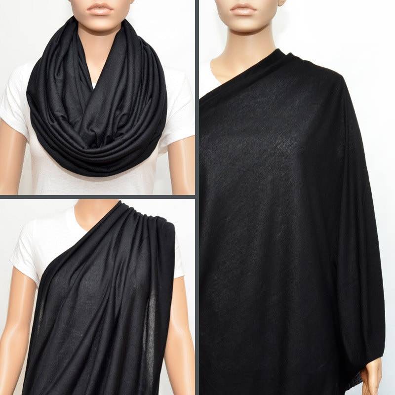 Schwarzer Infinity Schal/stillschal von Etsy - NyUrbanAccessories