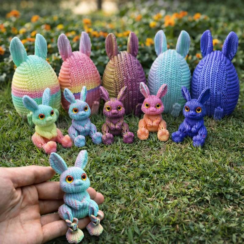 3D Printed Easter Egg Bunny | Full Of Atmosphere Creative Ornament + Surprise Blind Box Double Buff von Etsy - OLROSino