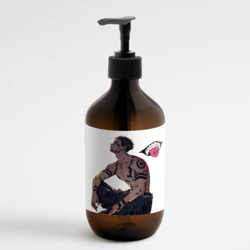 Natürliches Jjk Shampoo & Body Wash Mit Sukuna Design - Onemarkk Anime Care von Etsy - ONEMARKKcosmetics