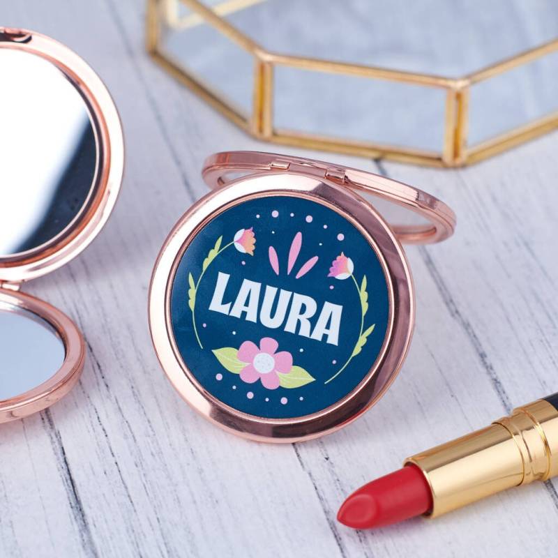 Personalisierter Rose Gold Taschenspiegel Personalisierter Rose Gold Taschenspiegel von Etsy - OakdeneDesigns