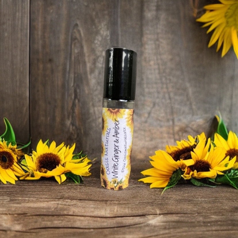 White Ginger & Amber Perfume Vegan Bio Roller von Etsy - OasisNaturalsATX