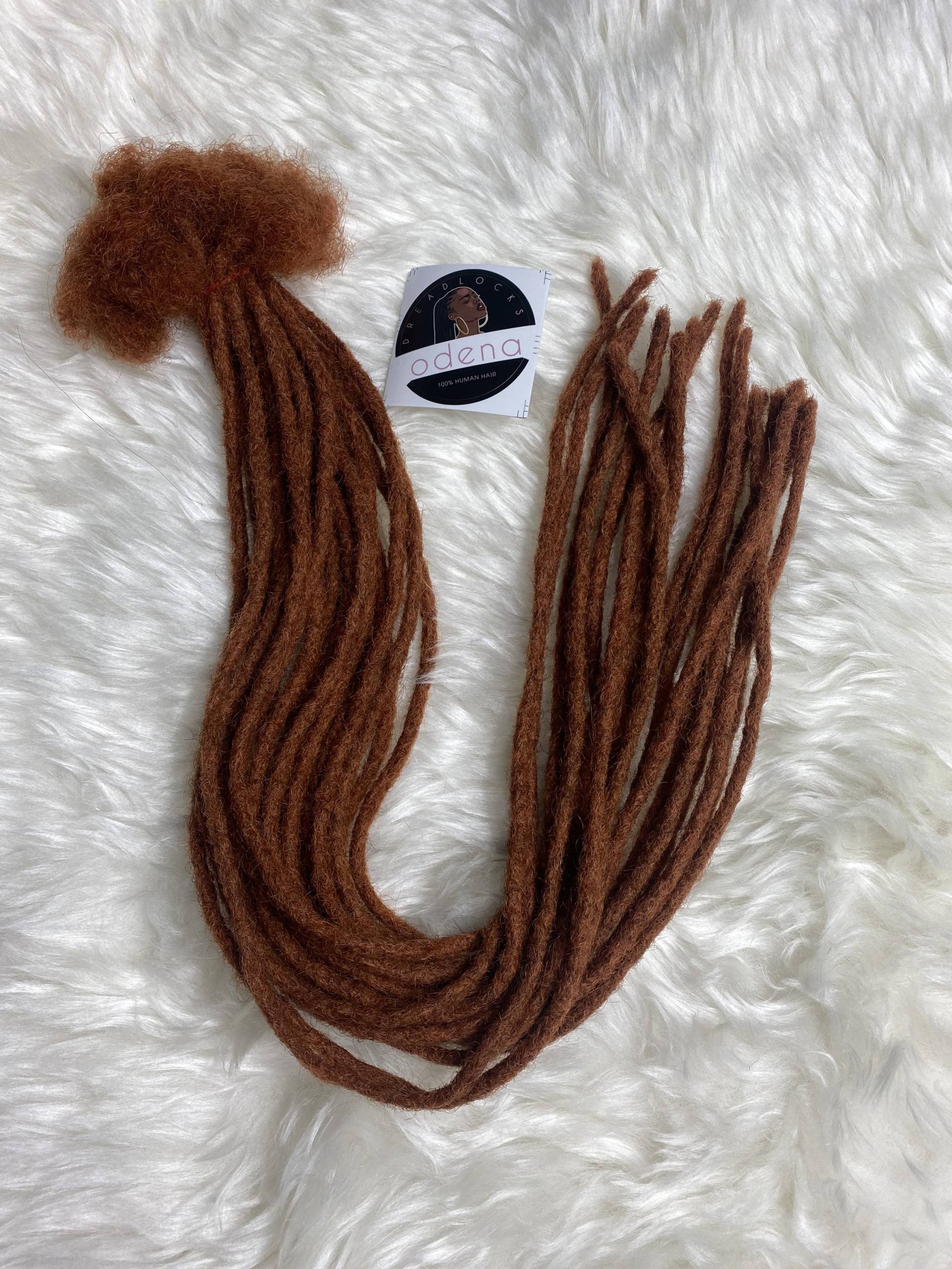 Braune Dreadlocks Echthaar Haarverlängerungen #4 20 16Inches 0.4cm von Etsy - Odenadreadlocks