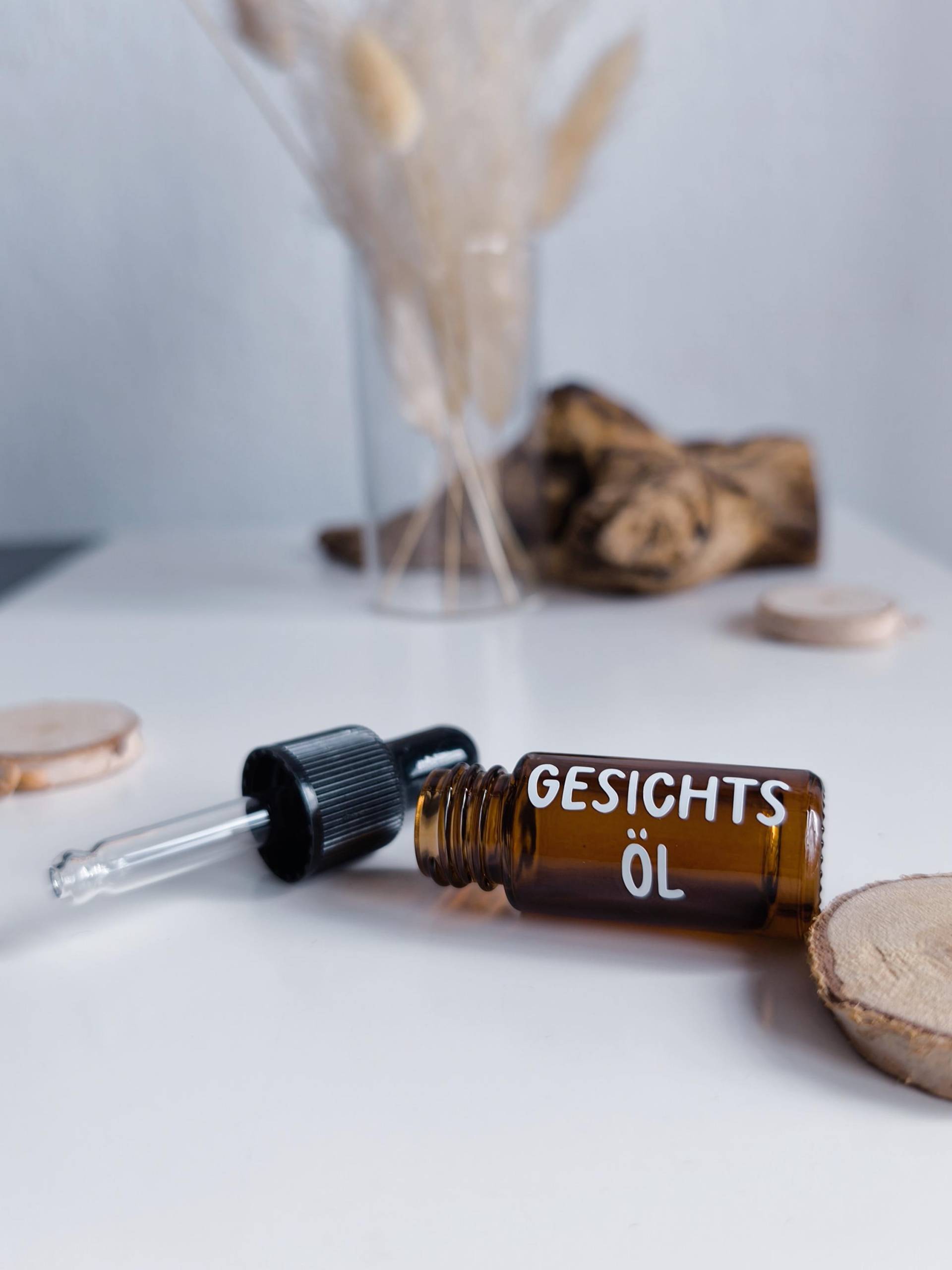 Beschriftete Pipetten Flasche - Gesichtsöl | Ohne Inhalt von Etsy - OelZauberShop